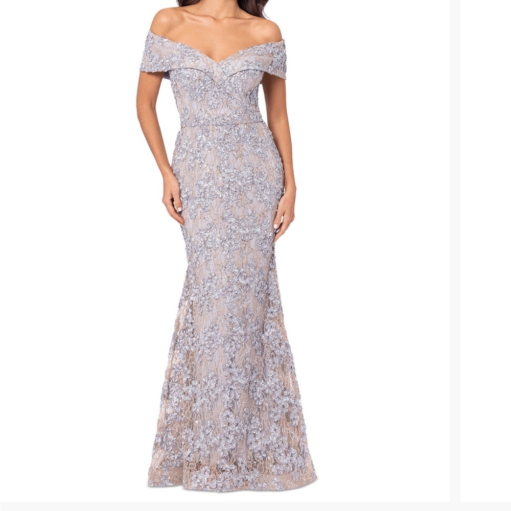 Xscape Off The Shoulder Lace Dress
